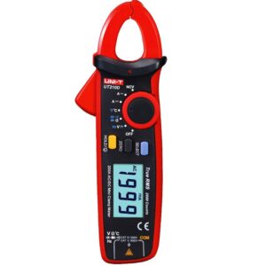 UNI-T  UT210D AC/DC voltage: 600V;  DC/AC current: 200A;  Resistance: 20MΩ;  Capacitance: 20mF; Frequency: 60KHz;  Temperature: 1000℃