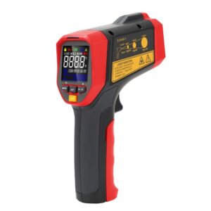 UNI-T  UT302D+ Temperature: -32℃ ~ 1100℃;   Laser type: dual; D: S : 20: 1;   Emissivity: 0.10~1.00Adjustable;  Data storage: 99;  Scheduled measurement; High/low temperatur