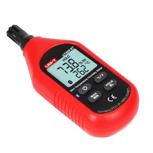 UNI-T UT333 MINI TEMPERATURE HUMIDITY METER Temperature:  -10℃~60℃;   Humidity: 0%RH~100%RH;  Overload indication;  Auto power off;  Low battery indication