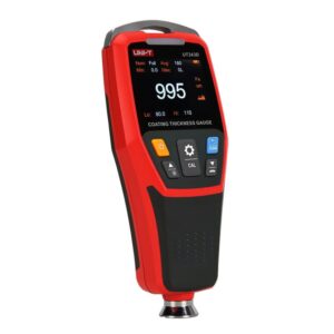 UNI-T  UT343D COATING THICKNESS GAUGE Measuring range: 0~1250um; TFT LCD; Single/Continuous Measurement;  Metal type: Ferrous/ non-ferrous;  Auto rotatable screen