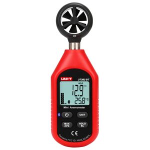 UNI-T  UT363BT MINI ANEMOMETER Wind speed: 0~30m/;  Temperature: -10~50℃;  Wind scale: Level 0~12;   Bluetooth;Auto power off;  Low battery indication