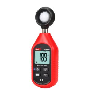 UNI-T  UT383BT MINI LIGHT METER Illuminance measurement : 0~199, 900Lux; 1Fc : 0~9999Fc;  Bluetooth;  Overloadindication;  Auto power off