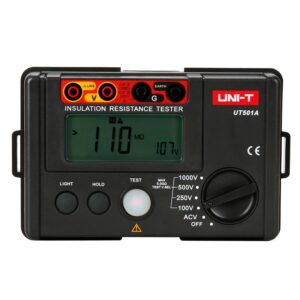 UNI-T  UT501A Insulation resistance 5GΩ ;  Insulation test voltage 1000V ;  Short-circuit current <2mA; AC voltage 30V~750V
