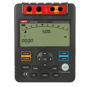 UNI-T  UT513A Insulation resistance 5000V/1000GΩ;  DC voltage :  600V;  Short-circuit current:  >3mA