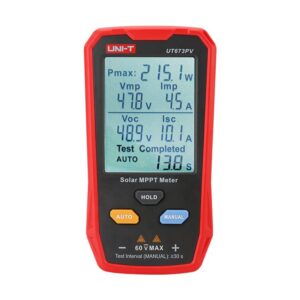 UNI-T  UT673PV Solar MPPT  Meter Max power measurement:  5～800W ; Max power current(DC)：0～35A  Max power voltage(DC): 12～60V